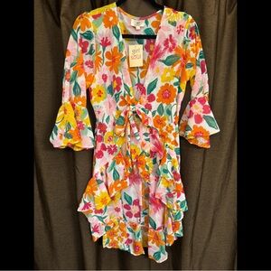 Girl Soul Floral Ruffle Blouse - Multicolor
